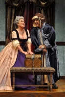 Rebecca Spencer as Madame Argante in The Heir Apparent at the International City Theatre, Long Beach, CA