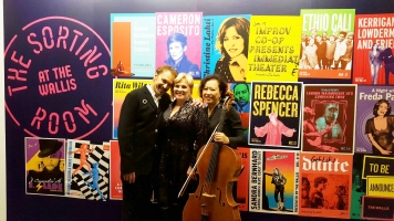 Rebecca Spencer with Philip Fortenberry and Moonlight Tran at The Sorting Room at The Wallis