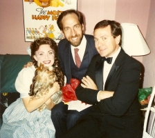 Rebecca Spencer as Dorothy in The Wizard of Oz, with Phil McKinley, Director, and John Holly, Producer